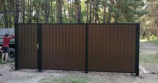 Купить распашные ворота из профнастила Ахтубинск, цена от 2756 руб.
